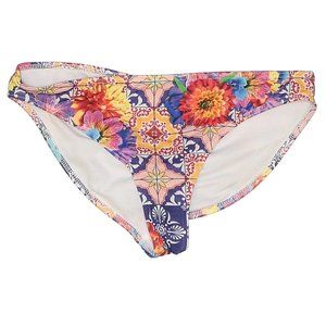 ASOS Floral Mosiac ruched bikini bottoms size 8 EUC